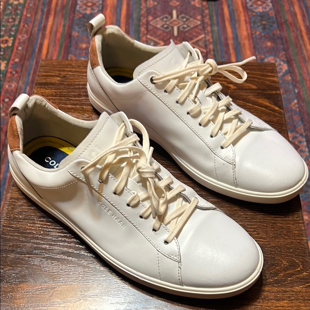 Cole Haan Men's white Leather Sneakers